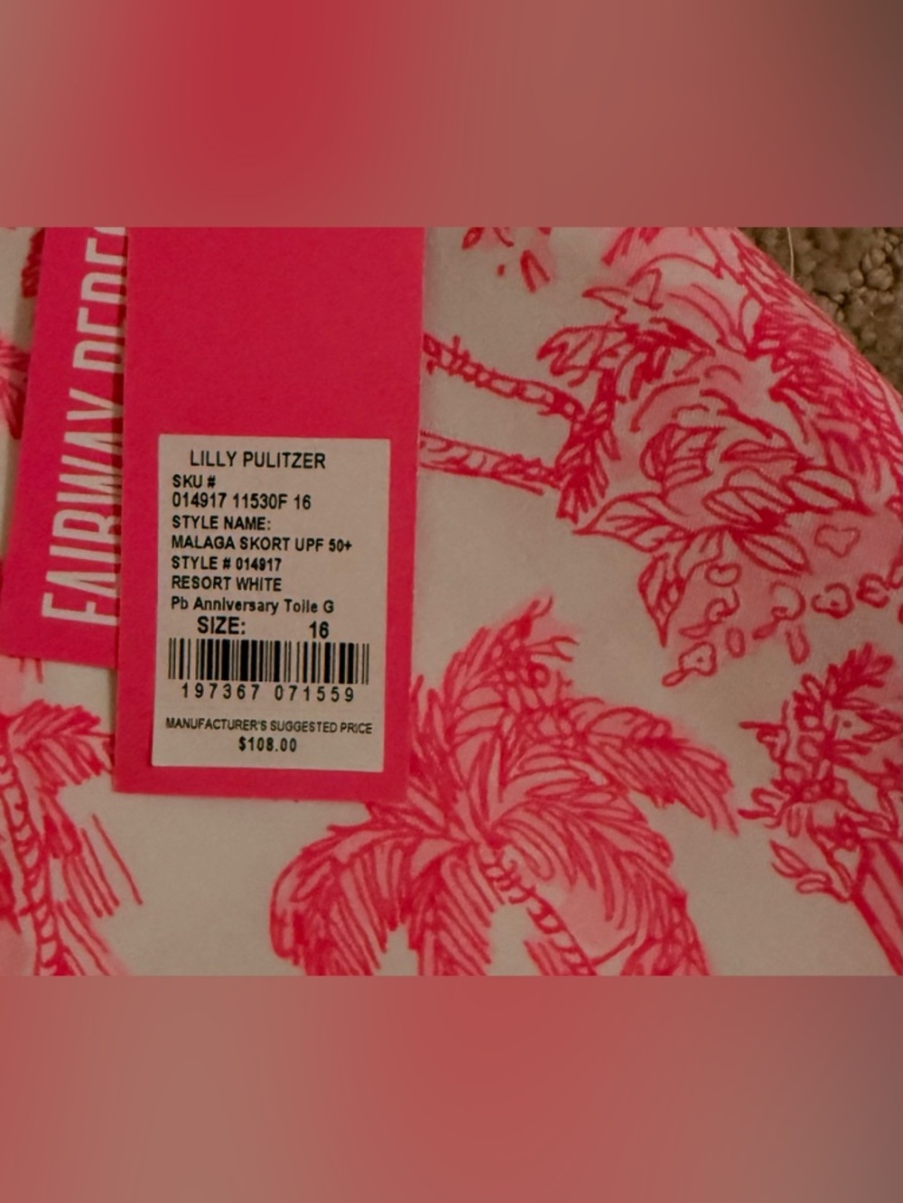 🆕 LILLY PULITZER MALAGA SKORT UPF 50+ - Picture 3 of 3